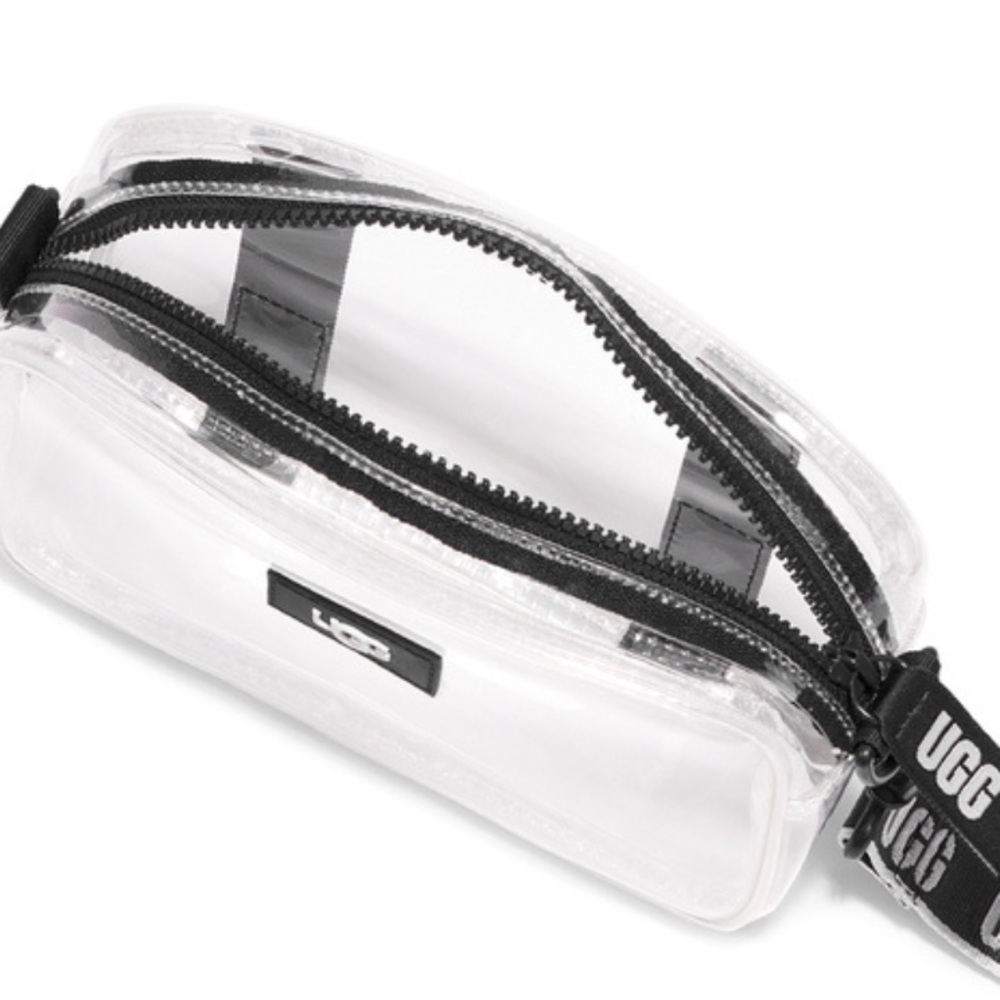 UGG Black and Clear Janey II Transparent Crossbody Belt-bag Clutch - Picture 5 of 11